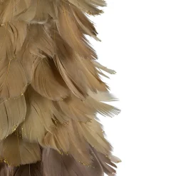 Sale Feather Layered Cone Tree Christmas Decoration - 19.5
