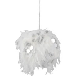 Outlet Feather Ball with Large Sequins Christmas Ornaments - 3.5