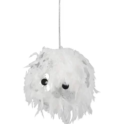 Outlet Feather Ball with Large Sequins Christmas Ornaments - 3.5