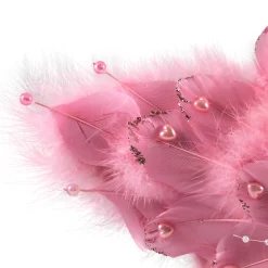 Sale Feather Star Glittered Christmas Ornament with Hearts -12