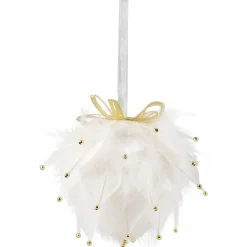 Hot Feathers with Bead Accents Christmas Ball Ornament - 5