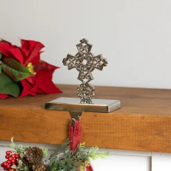 Sale Filigree Cross Christmas Stocking Holder - 5" Stocking Holders