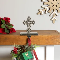 Sale Filigree Cross Christmas Stocking Holder - 5