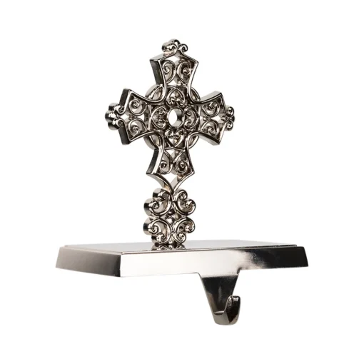 Sale Filigree Cross Christmas Stocking Holder - 5" Stocking Holders
