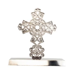 Sale Filigree Cross Christmas Stocking Holder - 5