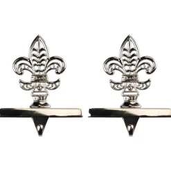 Sale Fleur de Lis Christmas Stocking Holder - 5" - Set of 2 Stocking Holders