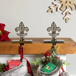 Sale Fleur de Lis Christmas Stocking Holder - 5