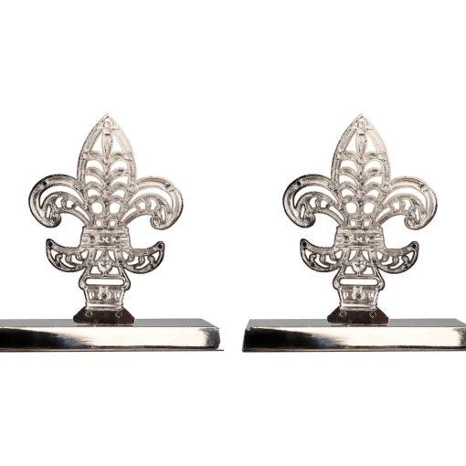 Sale Fleur de Lis Christmas Stocking Holder - 5" - Set of 2 Stocking Holders