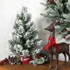 Online Flocked Angel Pine Artificial Mini Christmas Tree - 19" - Unlit Flocked