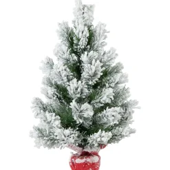 Online Flocked Angel Pine Artificial Mini Christmas Tree - 19" - Unlit Flocked