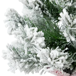 Online Flocked Angel Pine Artificial Mini Christmas Tree - 19
