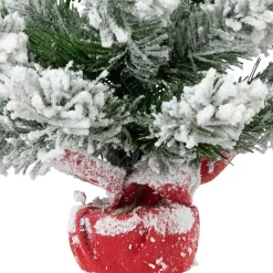 Online Flocked Angel Pine Artificial Mini Christmas Tree - 19