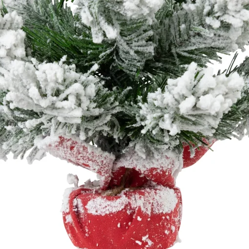 Online Flocked Angel Pine Artificial Mini Christmas Tree - 19" - Unlit Flocked