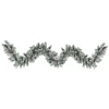 Clearance Flocked Angel Pine Artificial Christmas Garland with Pinecones - 9' x 10" - Unlit Unlit