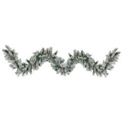 Clearance Flocked Angel Pine Artificial Christmas Garland with Pinecones - 9' x 10" - Unlit Unlit