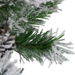 Clearance Flocked Angel Pine Artificial Christmas Garland with Pinecones - 9' x 10" - Unlit Unlit
