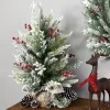 Best Flocked Balsam Pine Artificial Mini Christmas Tree in Burlap Base - 24" - Unlit Flocked