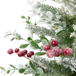Best Flocked Balsam Pine Artificial Mini Christmas Tree in Burlap Base - 24