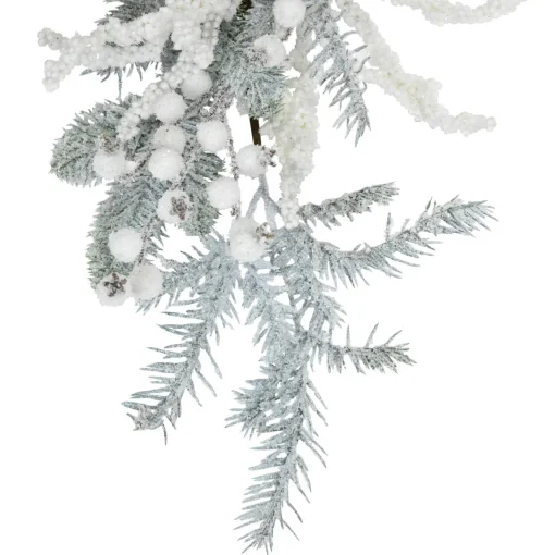 Sale Flocked Pinecones and Berries Artificial Pine Christmas Garland - 6' x 8" - Unlit Unlit
