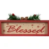 Framed "Blessed" Wooden Christmas Decoration - 9.75" People