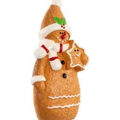 Best Frosted Gingerbread Snowman with Star Cookie Christmas Figurine - 7.5