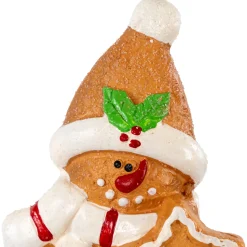 Best Frosted Gingerbread Snowman with Star Cookie Christmas Figurine - 7.5