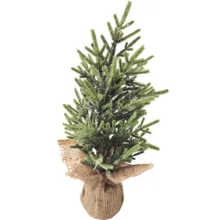 Best Frosted Ice Pine Artificial Christmas Tree with Jute Base - 16.5" Trees