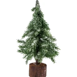 Best Frosted Icy Pine Christmas Tree with Jute Base - 10.5" Trees