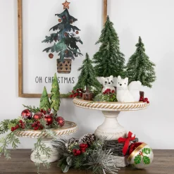 Best Frosted Icy Pine Christmas Tree with Jute Base - 10.5" Trees