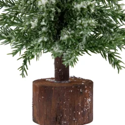 Best Frosted Icy Pine Christmas Tree with Jute Base - 10.5