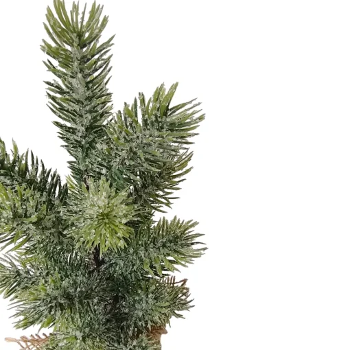 Best Frosted Icy Pine Tree in Burlap Base Christmas Tree - 11.75" - Unlit Trees