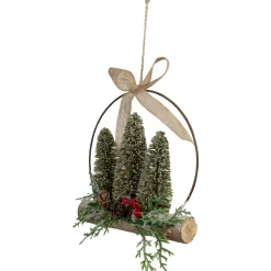 Hot Frosted Mini Bottle Brush Trees Christmas Ornament - 7