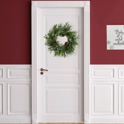 Outlet Frosted Mixed Pine and Cedar Artificial Christmas Wreath - 28