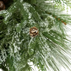 Outlet Frosted Mixed Pine and Cedar Artificial Christmas Wreath - 28