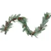 Outlet Frosted Mixed Pine and Pine Cones Artificial Christmas Garland - 6' x 9" - Unlit Unlit