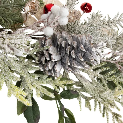 Discount Frosted Pinecones and Berries Artificial Christmas Garland - 6' x 8" - Unlit Unlit