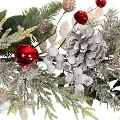 Discount Frosted Pinecones and Berries Artificial Christmas Garland - 6' x 8