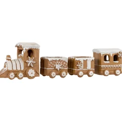 Online Frosted Snowflake Gingerbread Train Christmas Decoration - 5.5
