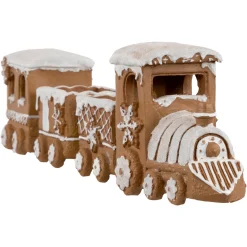 Online Frosted Snowflake Gingerbread Train Christmas Decoration - 5.5