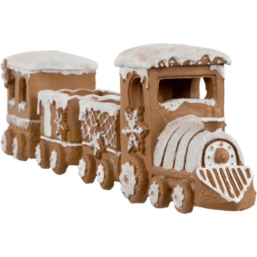 Online Frosted Snowflake Gingerbread Train Christmas Decoration - 5.5" - 4-Piece Trains