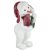 Discount Frosted Snowman with Wreath Christmas Figure - 16" Snowmen