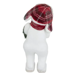 Discount Frosted Snowman with Wreath Christmas Figure - 16
