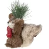 Clearance Frosted Standing Squirrel with Pine Sprig and Scarf Christmas Figurine - 7" Animals
