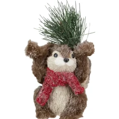 Clearance Frosted Standing Squirrel with Pine Sprig and Scarf Christmas Figurine - 7
