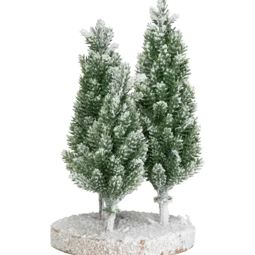 Online Frosted Trio of Pine Trees Christmas Decoration - 8" - Unlit Trees
