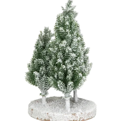 Online Frosted Trio of Pine Trees Christmas Decoration - 8" - Unlit Trees