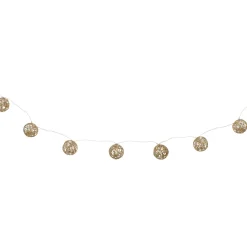 6.75ft LED Lighted B/O Gold Wire Ball Christmas Lights - Warm White Lights Novelty