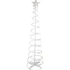 Outlet 6ft LED Lighted Spiral Cone Tree Outdoor Christmas Decoration, Warm White Lights Trees
