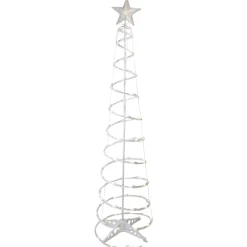 Outlet 6ft LED Lighted Spiral Cone Tree Outdoor Christmas Decoration, Warm White Lights Trees