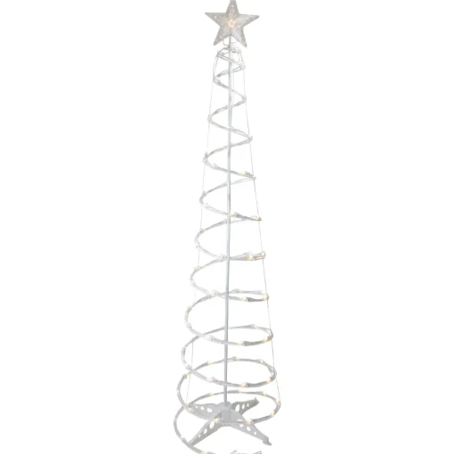 Outlet 6ft LED Lighted Spiral Cone Tree Outdoor Christmas Decoration, Warm White Lights Trees